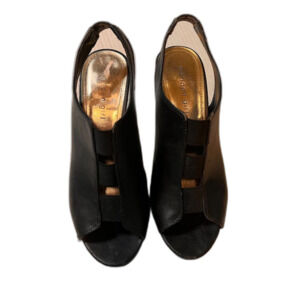 Steve Madden Madden Girl Business Casual Black Heel Slingback Peep Toe Shoes 7.5